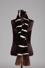 Brown Sheared Beaver Fur Scarf - Image 2