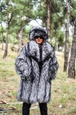 Genesis | Luxury Silver Fox Fur Set Coat & Hat