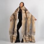 Sorel | Luxury Saga Double Face Scandinavian Golden Island Fox & White Rex Boa-Cape With Detachable Tails