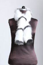 White Black Fox Scarf - Image 2