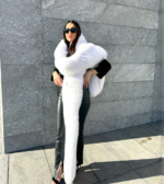 River | Luxury Extra Long Saga Shadow White Fox Fur Boa