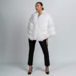 Dallyn | Luxury Royal White Fox Bridal Fur Cape / Etol