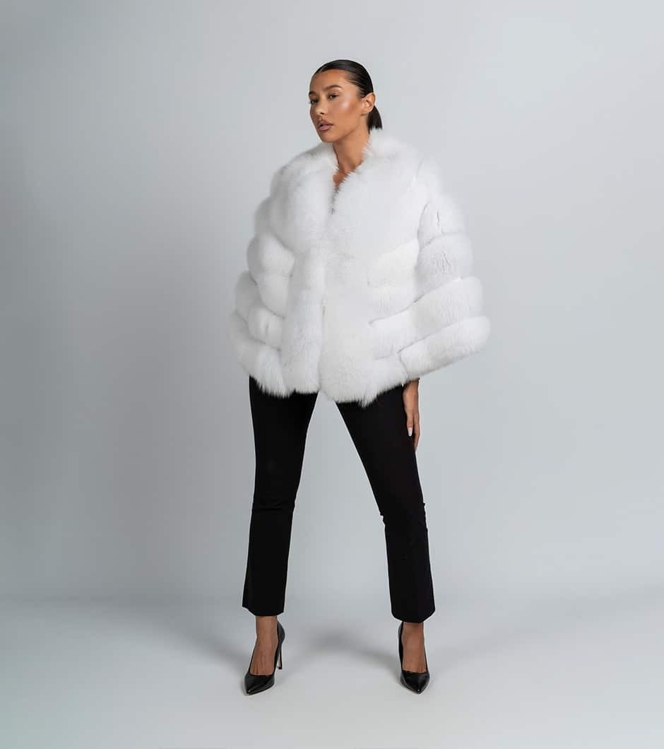 Νφξδξδβγω-Σελίδα-6w (1) Dallyn | Luxury Royal White Fox Bridal Fur Cape / Etol - Image 1