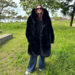 Allira | Luxury Scandinavian Rich Black Fox Coat Full Skins With Extra Lavish Collar