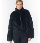 Black Mink Fur Bomber