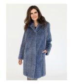 Checkered Mink Fur Coat