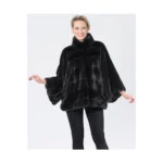 Black Mink Coat with Bell Bottom Sleeves