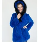 Mink and Black Fox Fur Coat