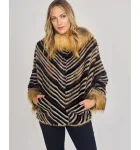 Multicolor Layered Fox, Mink & Rex Rabbit Jacket