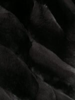 Black Chinchilla Fur Jacket Short Sleeves - Image 4