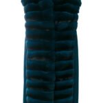 Long Green Chinchilla Fur Vest