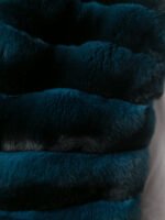 Long Green Chinchilla Fur Vest - Image 4