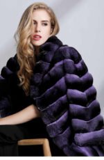 Purple Chinchilla Fur Coat Wide Bottom Sweep Josephine - Image 6