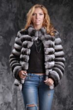 Chinchilla Coat V-neck Collar - Image 4
