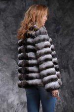 Chinchilla Coat V-neck Collar - Image 3