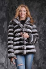 Chinchilla Coat V-neck Collar - Image 2