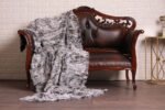 Gray Rex Fur Fur Blanket Throw - Image 2