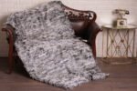 Gray Rex Fur Fur Blanket Throw - Image 3
