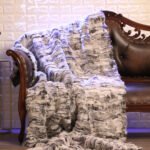 Gray Rex Fur Fur Blanket Throw