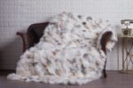 Golden Fox Fur Fur Blanket Throw Cover