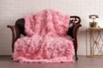 Pink Fox Fur Fur Blanket Throw Cover - Image 2