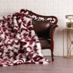Red And White Fox Fur Fur Blanket Throw Cover