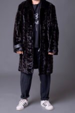 Sculpted Mink Fur Trench Coat - Image 4