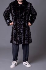 Sculpted Mink Fur Trench Coat - Image 2