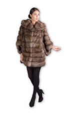Russian Sable Fur Cape Hooded Domenica - Image 3