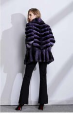 Purple Chinchilla Fur Coat Wide Bottom Sweep Josephine - Image 2