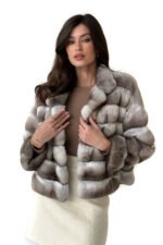 Beige Chinchilla Jacket Aida