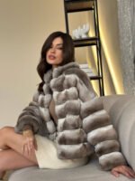 Beige Chinchilla Jacket Aida - Image 4