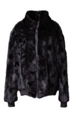 Black Mink Fur Bomber Jacket Tyrion