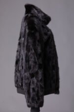 Black Mink Fur Bomber Jacket Tyrion - Image 4