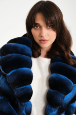 Blue Chinchilla Jacket Alina - Image 5