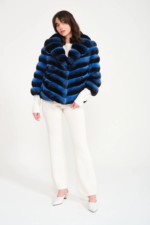 Blue Chinchilla Jacket Alina - Image 3
