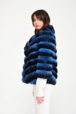 Blue Chinchilla Jacket Alina - Image 4