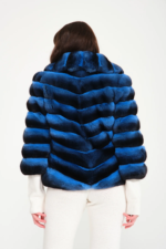 Blue Chinchilla Jacket Alina - Image 2