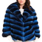 Blue Chinchilla Jacket Alina