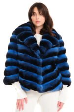 Blue Chinchilla Jacket Alina