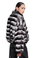 Chinchilla Fur Bomber Jacket Sonia - Image 3
