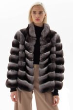 Chinchilla Fur Jacket Avril - Image 4