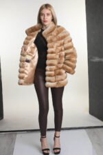 Coffee Cream Chinchilla Coat - Image 3