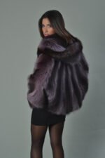 Purple Raccoon Fur Cape - Image 4