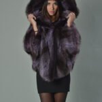 Purple Raccoon Fur Cape