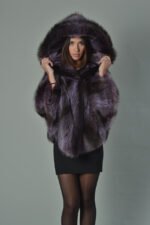 Purple Raccoon Fur Cape