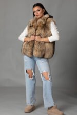 Fin Raccoon Fur Vest - Image 4