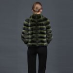 Green Chinchilla Fur Jacket Calypso - Image 2