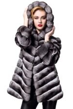 Chinchilla fur coat Hooded Elisabeth - Image 2