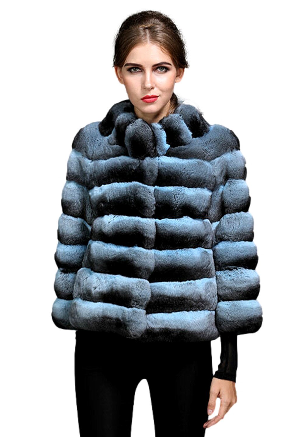 HTB1Yn3yovDH8KJjy1Xcq6ApdXXaA__73165.1637751515.1280.1280_clipped_rev_1__83169 Blue Chinchilla Fur Jacket Océane - Image 1